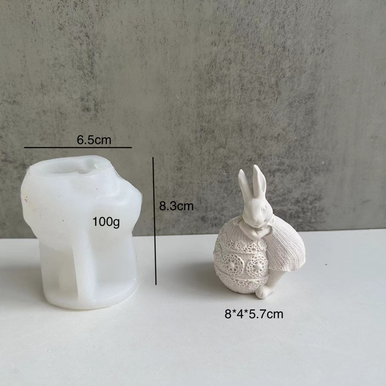 Colorful Egg Rabbit Silicone Candle Mould
